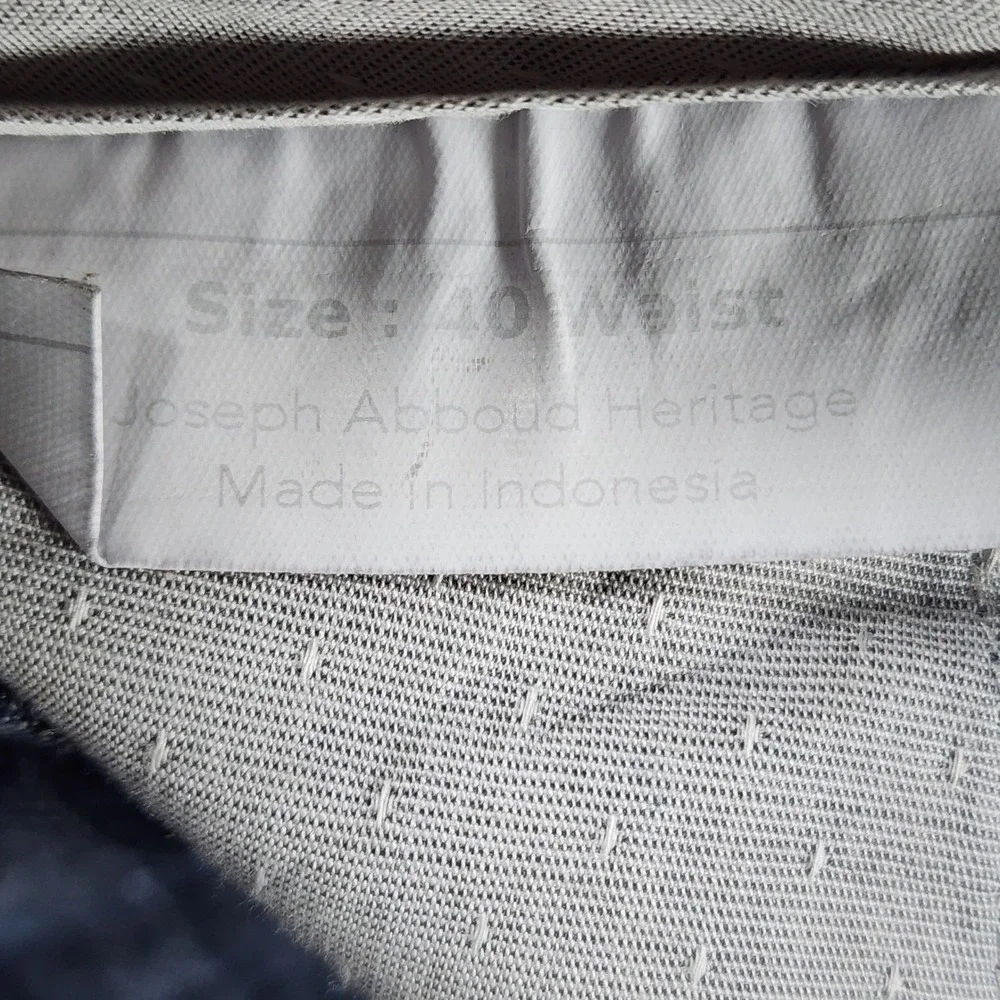Joseph Abboud Heritage Men's Blue 100% Linen Angelico Italian Fabric Pants 40x30